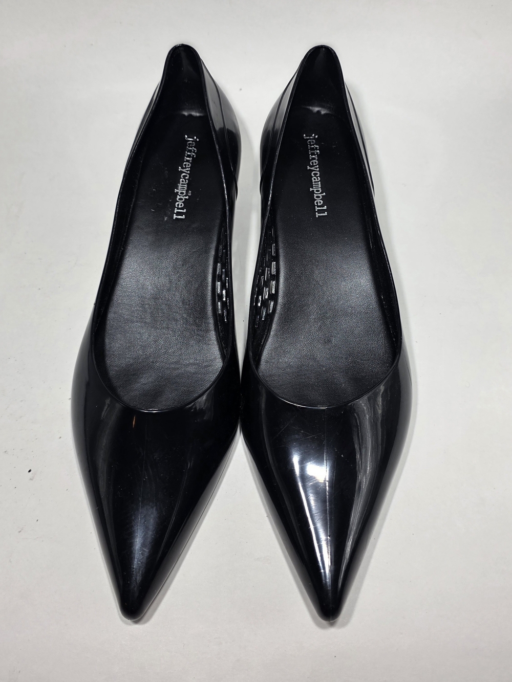 Jeffrey Campbell Women’s Size 39 Black Patent Pointed Toe Low Heel Pumps